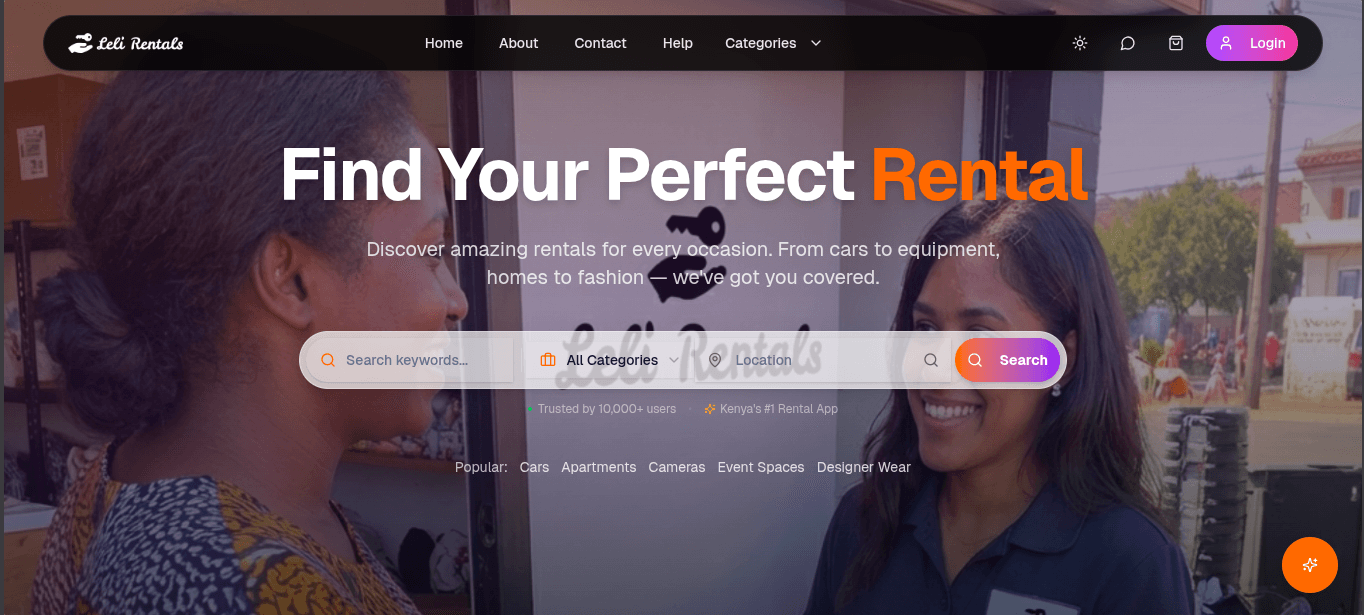 Leli Rentals website
